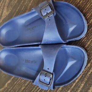 Birkenstock Madrid Eva Navy Blue Buckle Slides Slip On Size 37 US 7